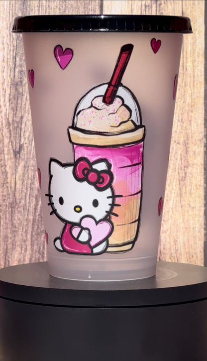 Cat Frappuccino Plastic Cup