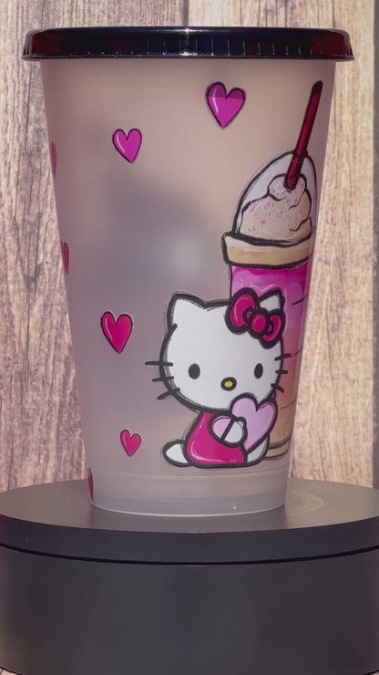 Cat Frappuccino Plastic Cup